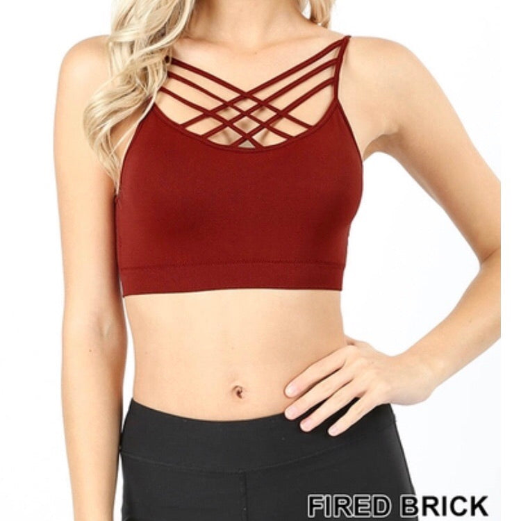 Tops, Triple Criss Cross Bralette