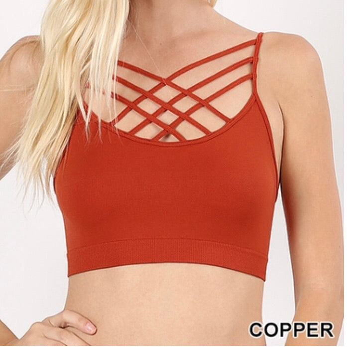 Tops, Triple Criss Cross Bralette