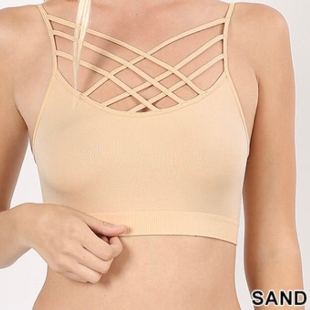 Tops, Triple Criss Cross Bralette