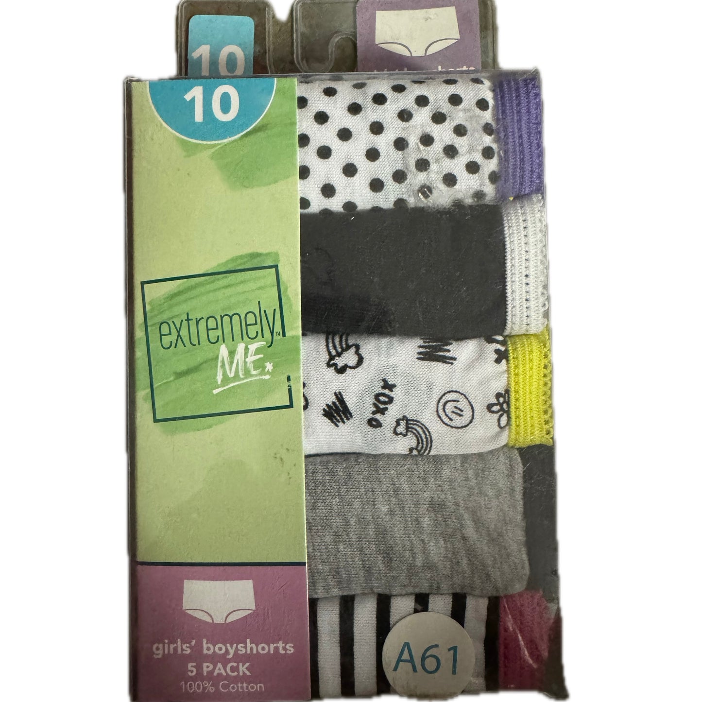 Girls, Extremely Me Cotton Underwear, 5 Pack, Size 10