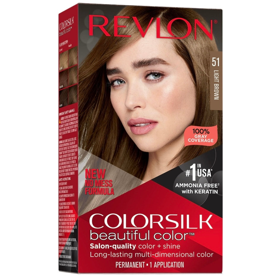 Revlon Colorsilk Permanent Hair Color, No Mess Formula, 1 Pack