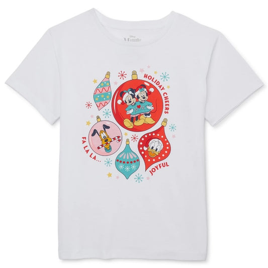 Girls, Disney Holiday Cheers Christmas Graphic T-Shirt