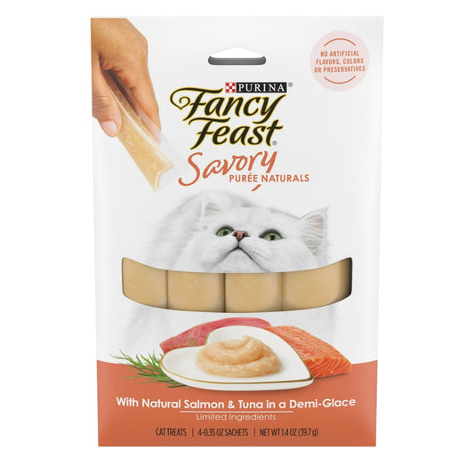 Purina Fancy Feast Savory Puree Naturals, Cat Treats Tube