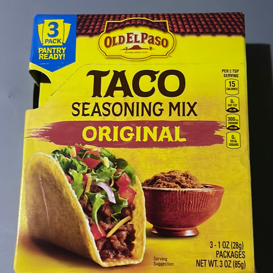 Old El Paso Taco Seasoning Mix, 3ct