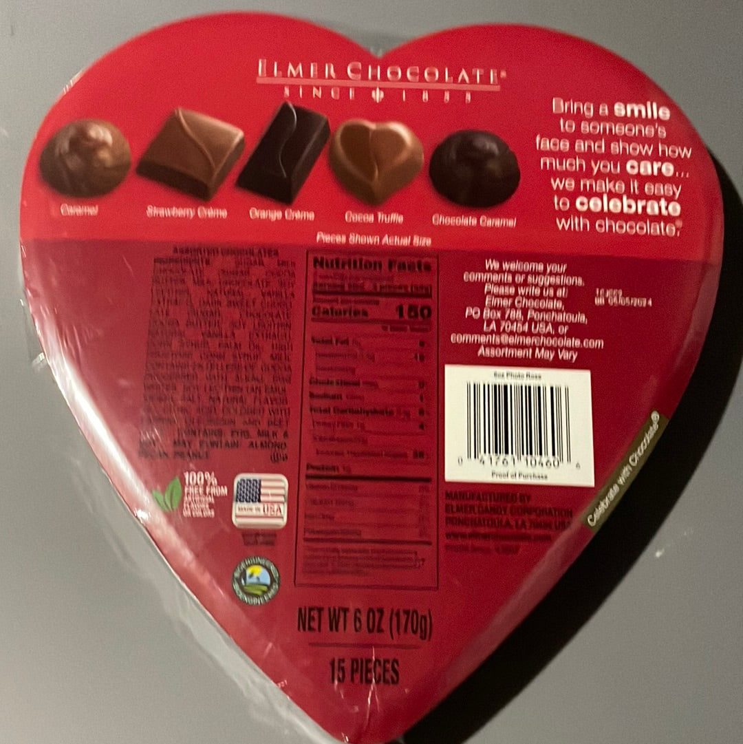 Elmer’s Chocolate Heart Candy, 6oz