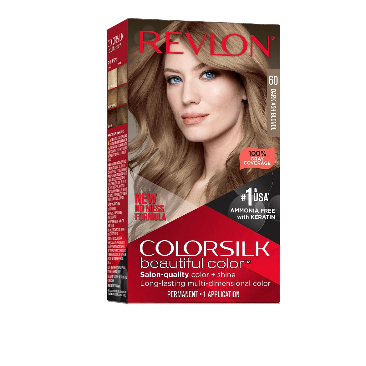 Revlon Colorsilk Beautiful Permanent Hair Color, No Mess Formula, 1 Pack