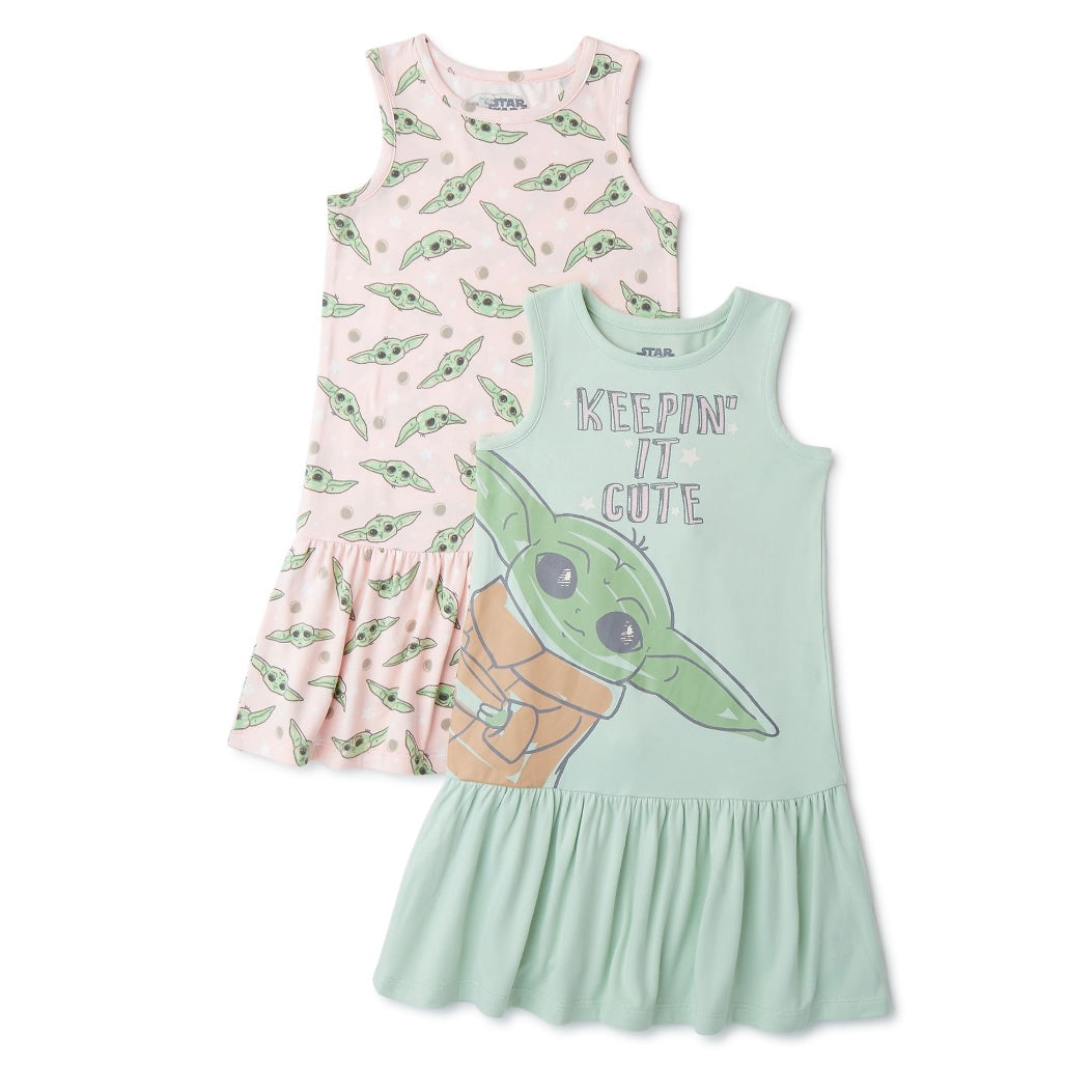 Youth, Star Wars Baby and Toddler Girls Tank Dress, 2 Pack