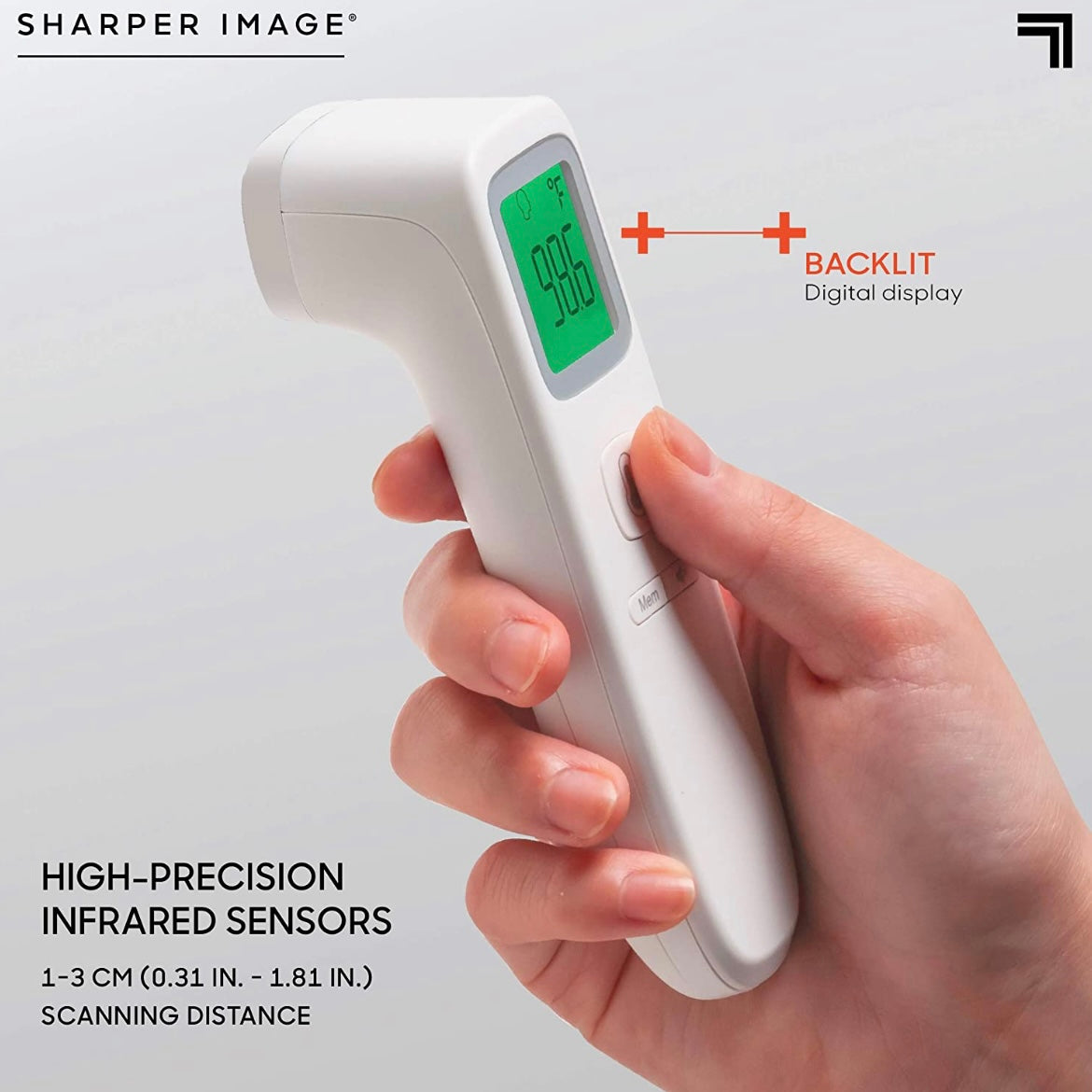 SHARPER IMAGE Digital Touchless Smart Forehead Thermometer