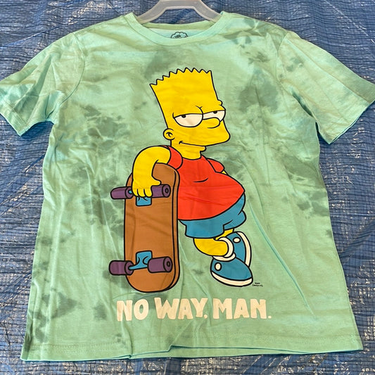Youth, Boys Tie Dyed Green Bart Simpson Tee