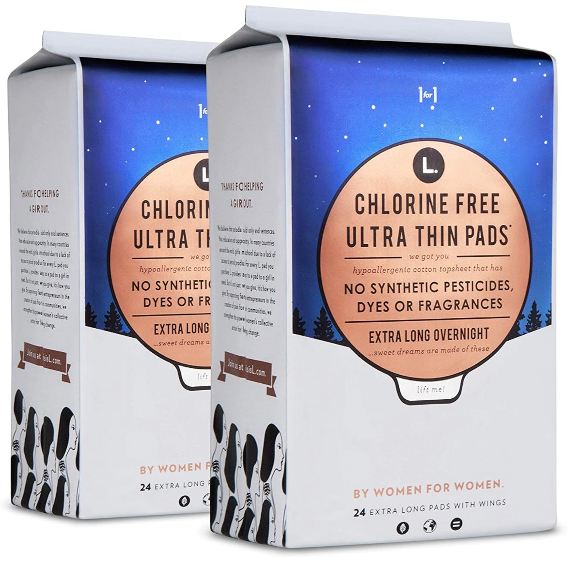L. Chlorine Free Ultra Thin Pads with Wings