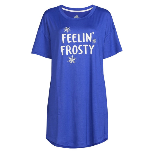 Women’s, Secret Treasures Feelin’ Frosty Sleep Shirt, Plus Size