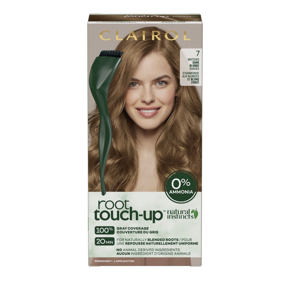 Clairol Natural Instincts Root Touch-Up Permanent Hair Color Creme, Hair Dye, 1 Application