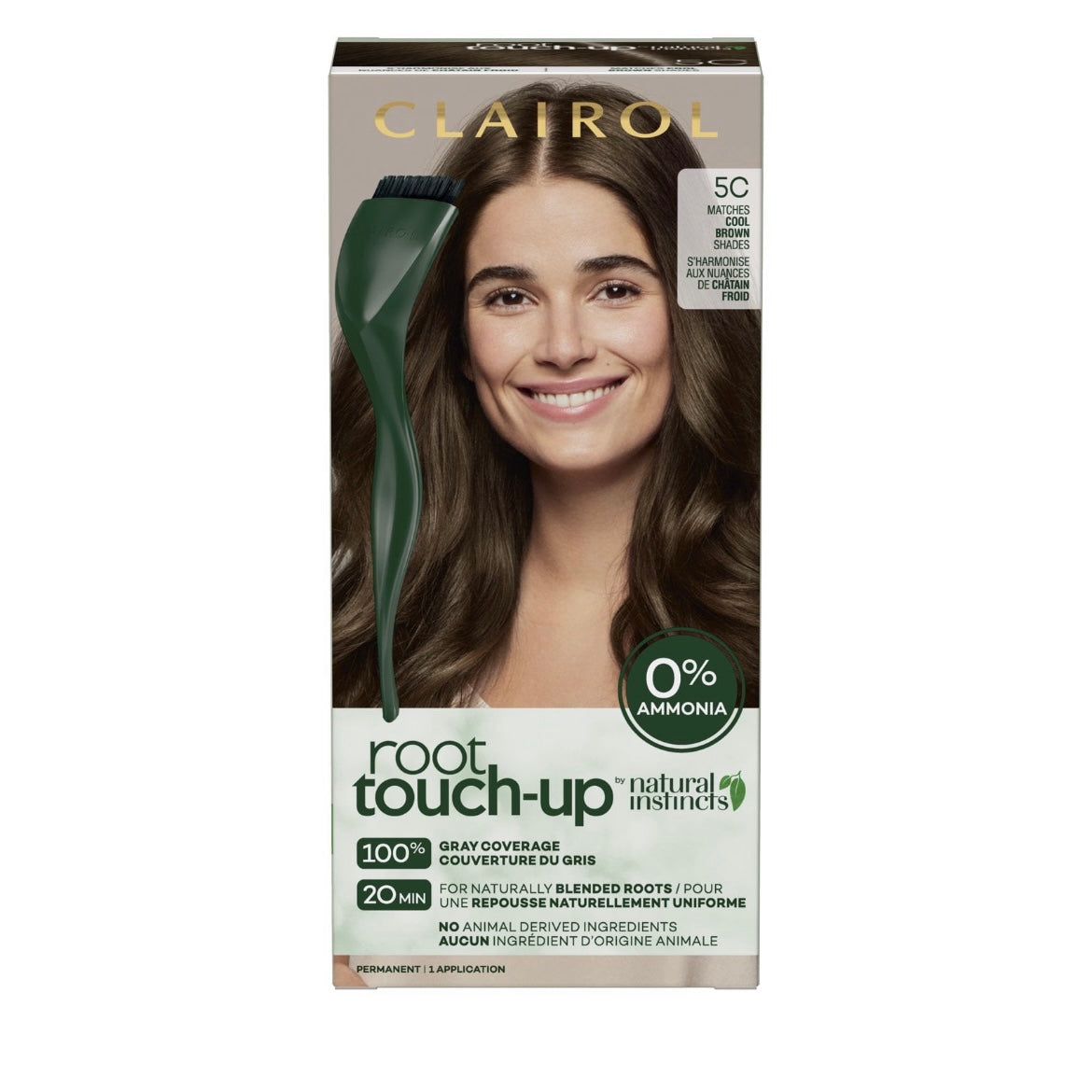 Clairol Natural Instincts Root Touch-Up Permanent Hair Color Creme, Hair Dye, 1 Application