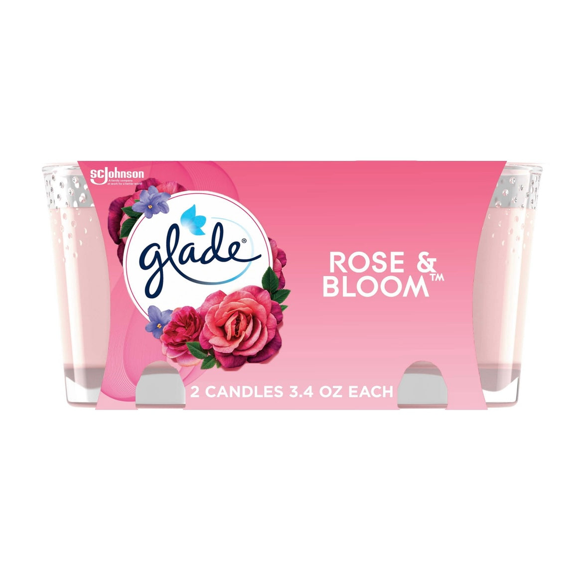 Glade Twin Scented Candle, 2 x 3.4 Oz