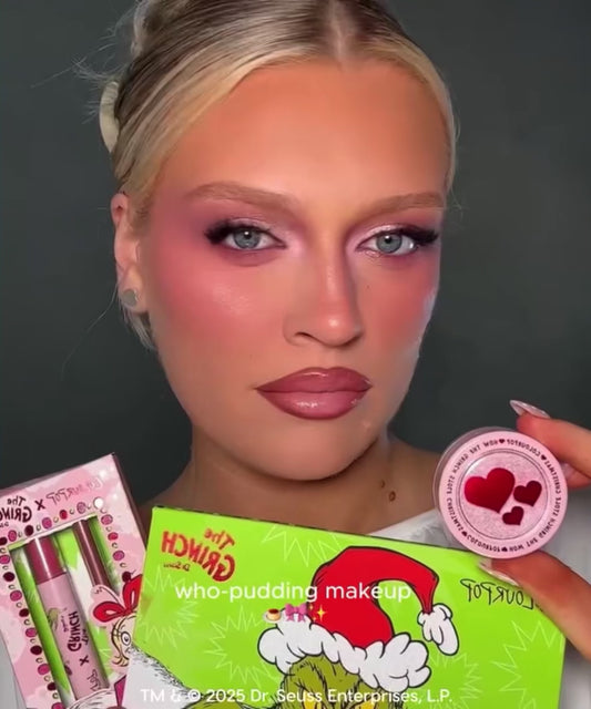 ColourPop The Grinch Who-Hash Gliterally Obsessed Iridescent Body Glitter Gel - Limited Edition Glitter Makeup for Hair, Face & Body - Holiday Makeup Must-Have (0.6 oz)
