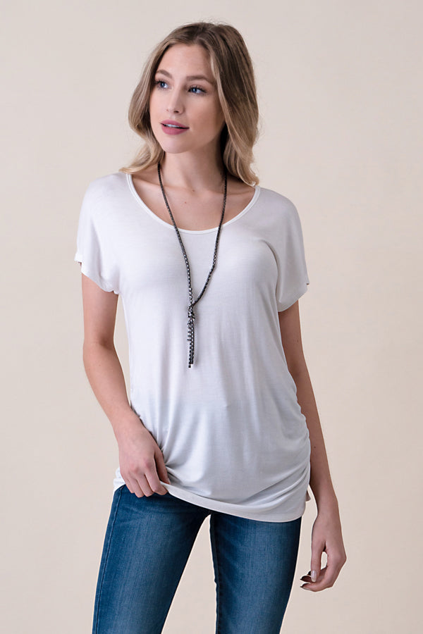 Shirts, Dolman Sleeve Side Cinched Top