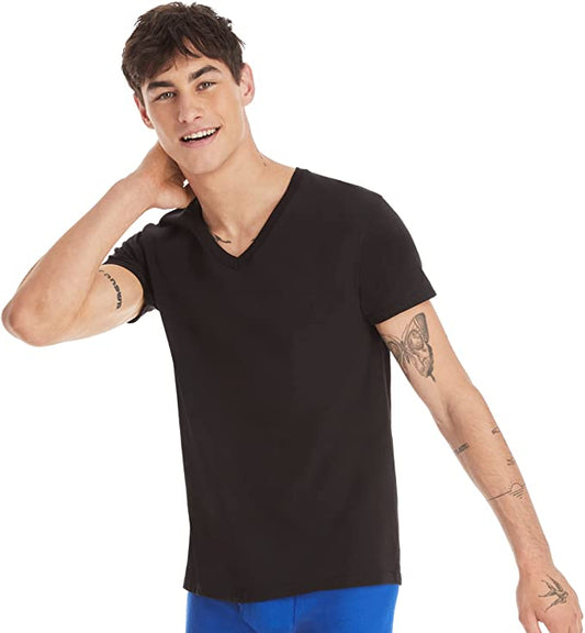Mens, Hanes Tagless V-Neck Shirts