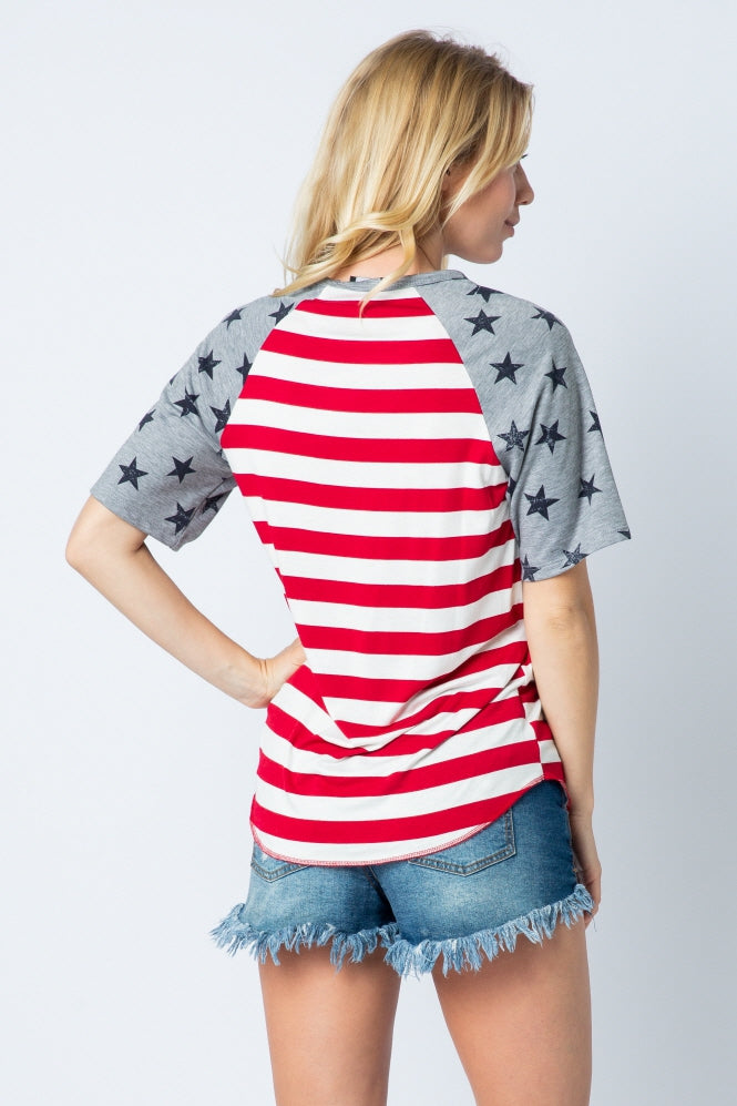 Top, Stars and Stripes Short Sleeve