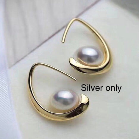Pearl Swing Earring Mounting (Sterling silver)