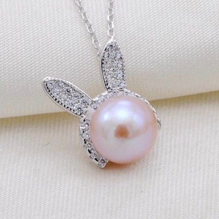 Bunny Ears Single-Pearl Pendant Mounting (Sterling silver)