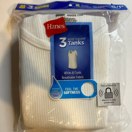 Boy’s Hanes White Tanks