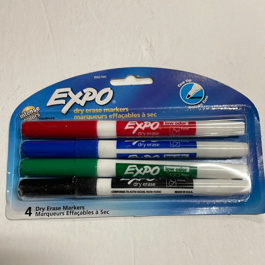 Expo Dry Erase Markers, 4 Ct