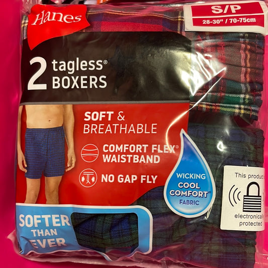 Men’s Hanes Tagless Tartan Boxers