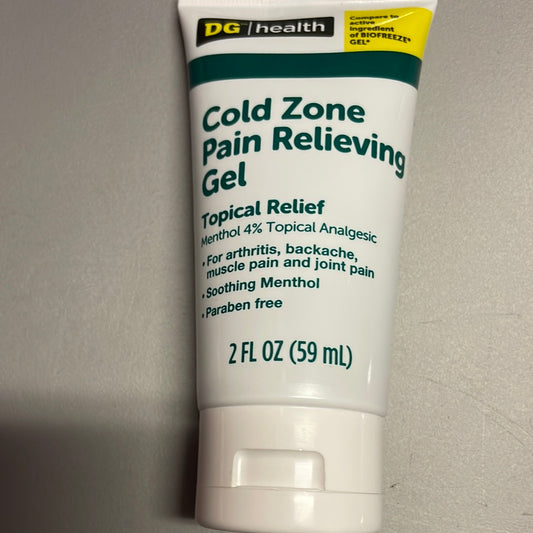 Cold Zone Pain Relieving Gel