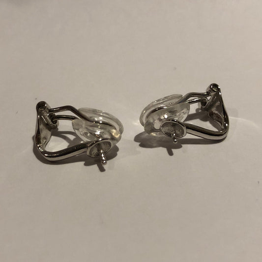 Clip On Earrings Mounting (Sterling silver)