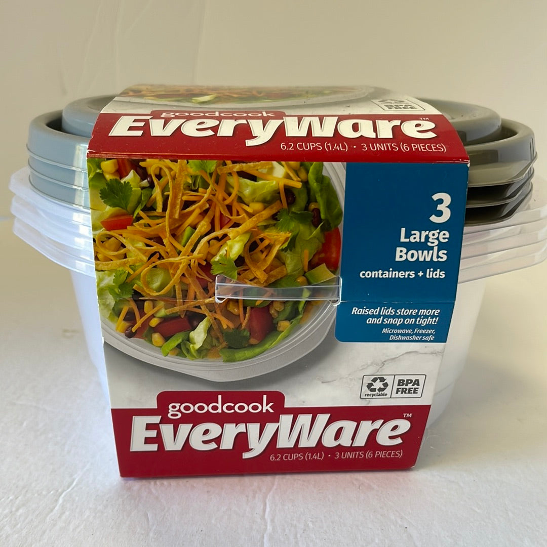 GoodCook EveryWare 4 Cups Medium Rectangles Containers +