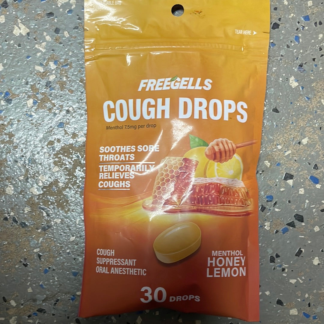 Freegells Cough Drops, 30ct