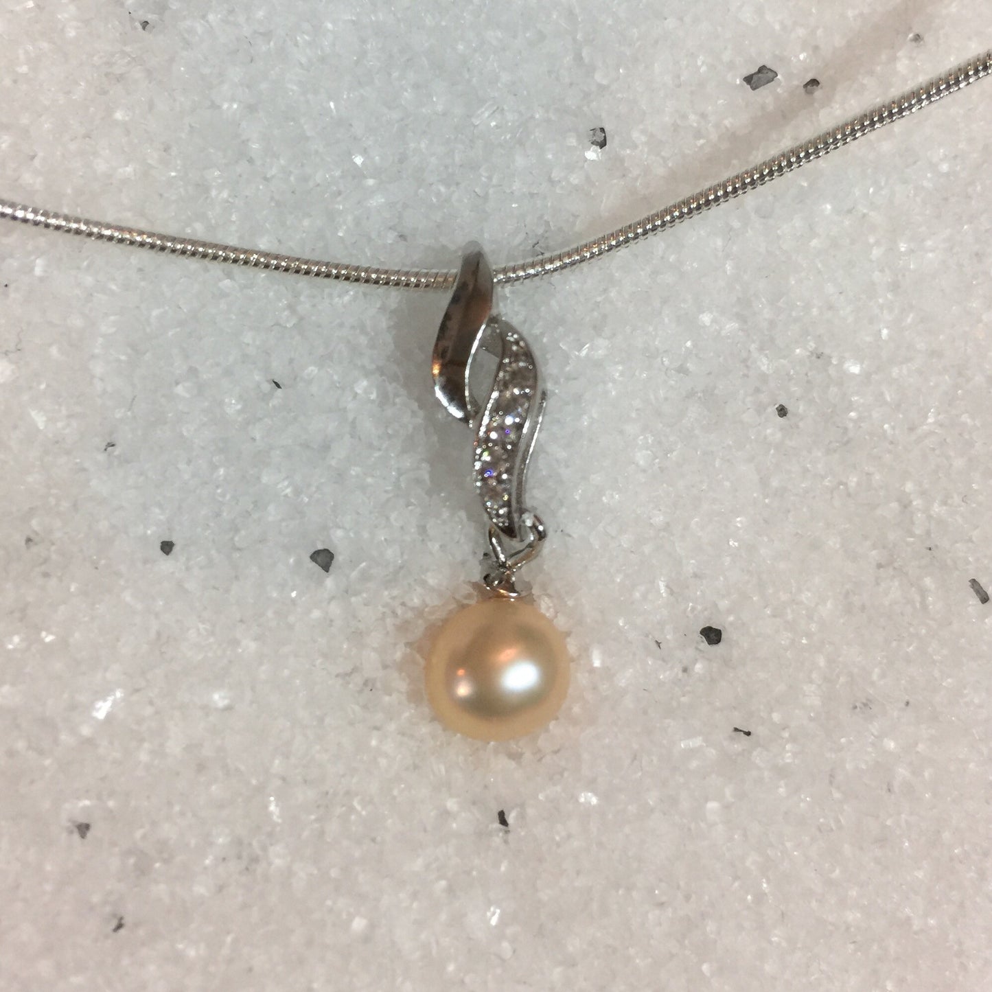 Water Drop Single-Pendant Mounting (Sterling silver)