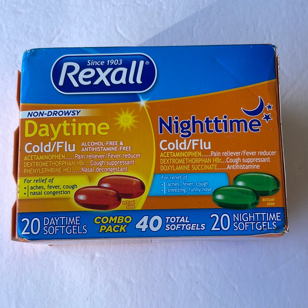 Rexall Cold And Flu Day/Night Combo Pack, 40 Ct