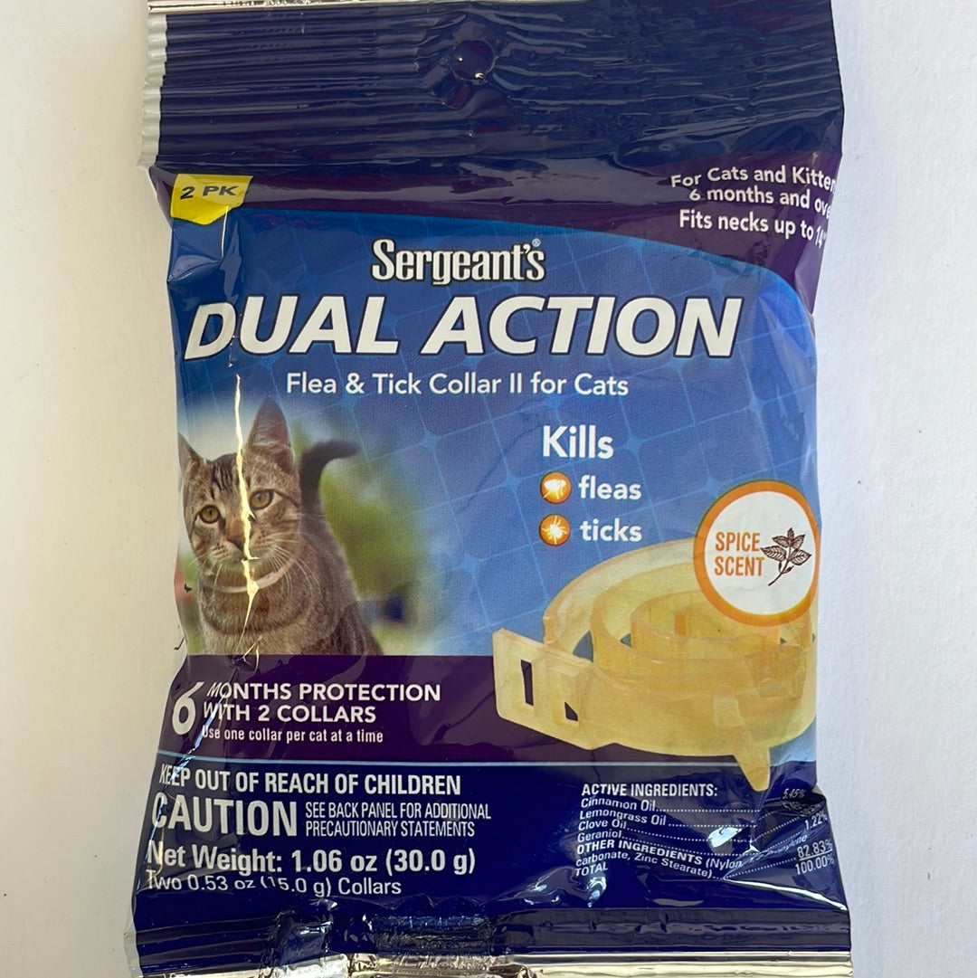 Sergeant’s Dual Action Flea & Tick Collar, 2 Pack