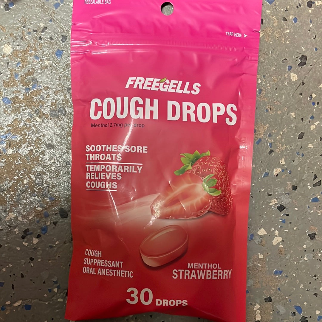 Freegells Cough Drops, 30ct