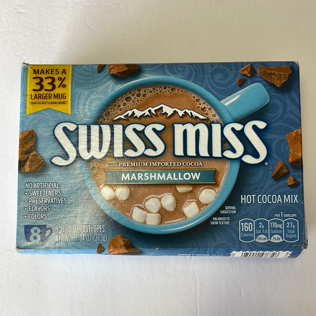 Swiss Miss Marshmallow Hot Cocoa Mix, (8) 1.38 oz Envelopes