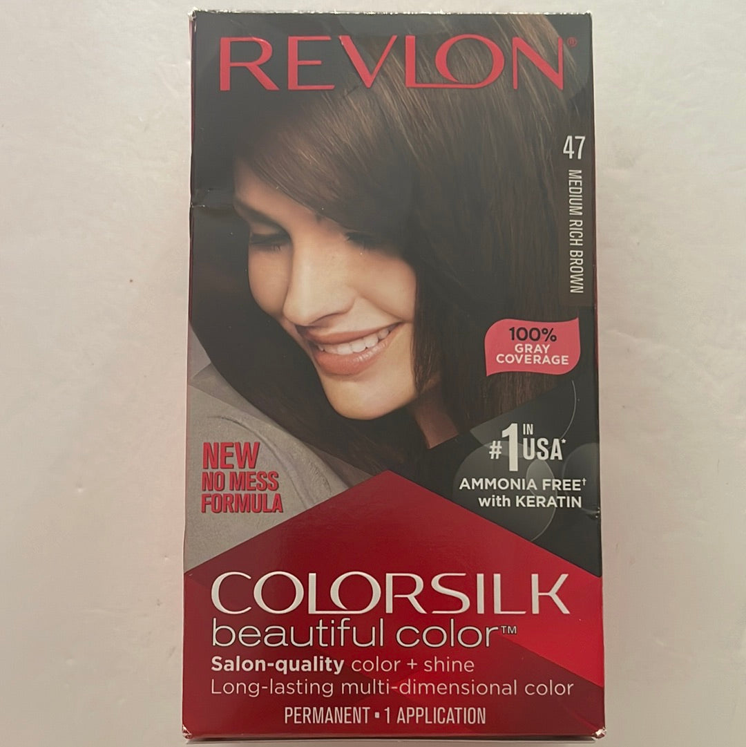 Revlon Colorsilk Permanent Hair Color, No Mess Formula, 1 Pack