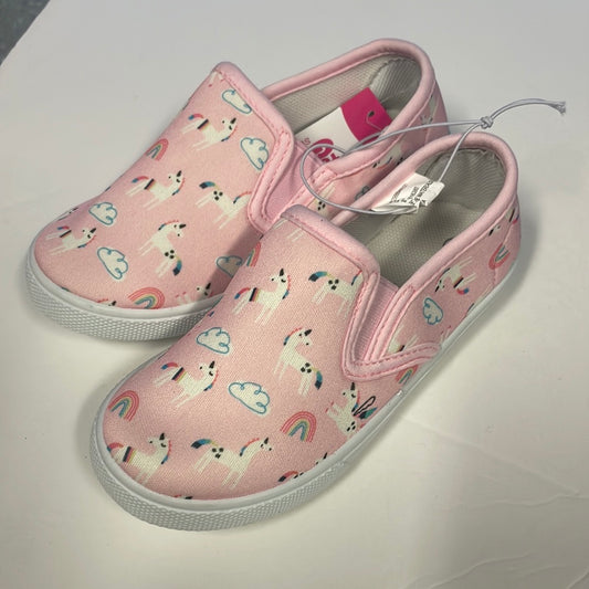 Youth Swiggles Pink Llama and Rainbow Slip On Shoe