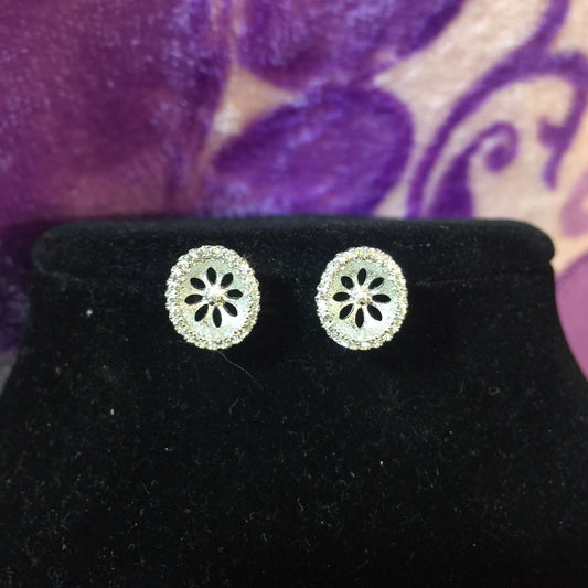 Sunflower Earring Mounting (Sterling silver)