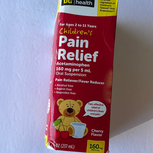 Children’s Pain Relief Acetaminophen, Cherry Flavor, 8 Fl Oz