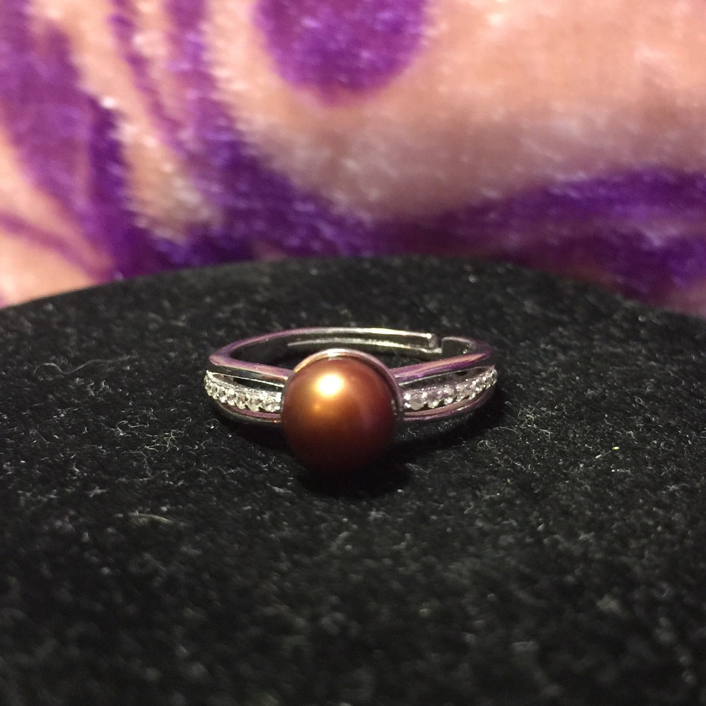 Simple Single-Pearl Ring Mounting (Sterling silver)