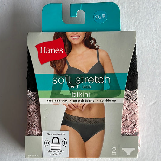 Women’s Hanes Soft Stretch with Lace Bikini Underwear