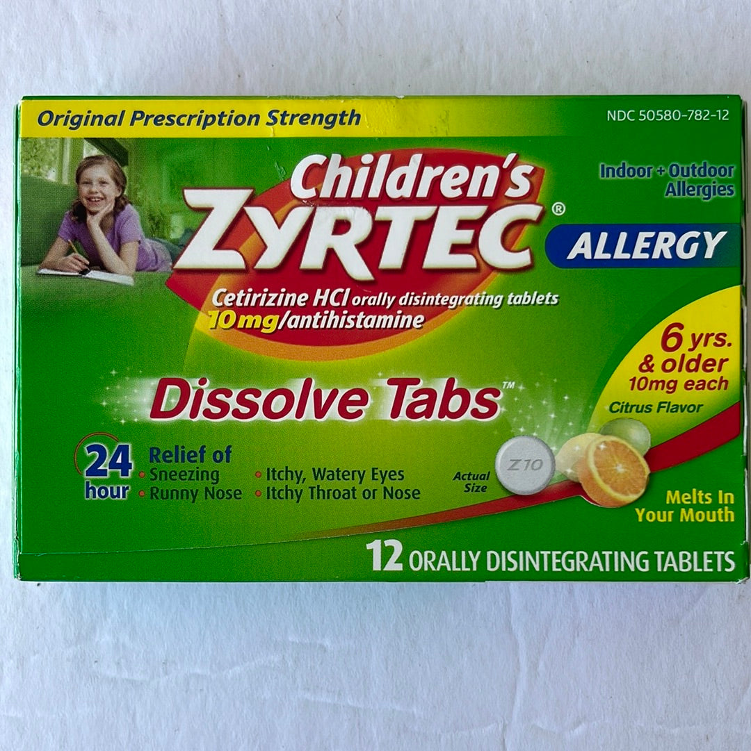 Children's Zyrtec 24 HR Dissolving Allergy Relief Tablets