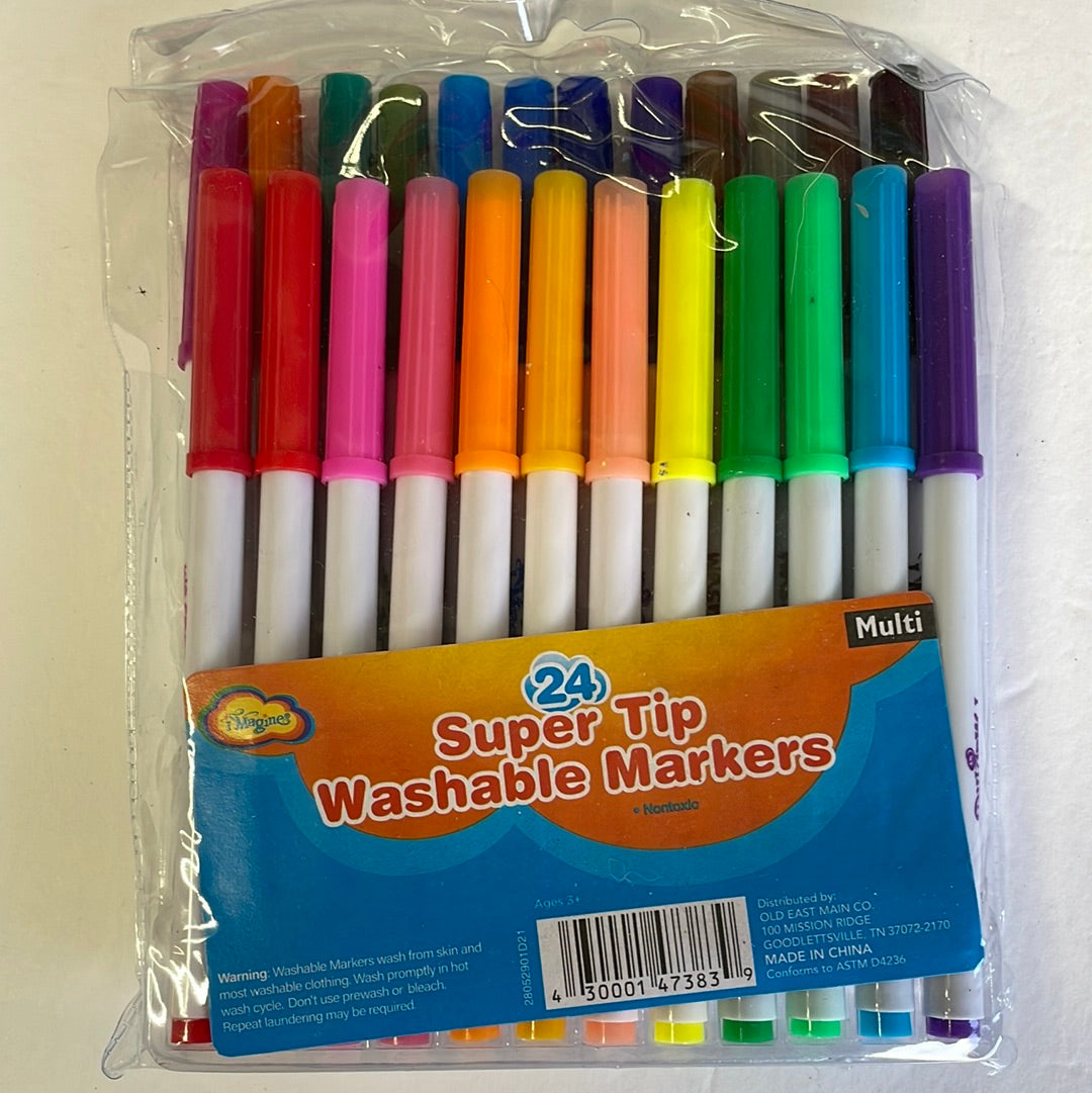 I Imagine Super Tip Washable Markers, 24 Ct – Pearls Helping Pets
