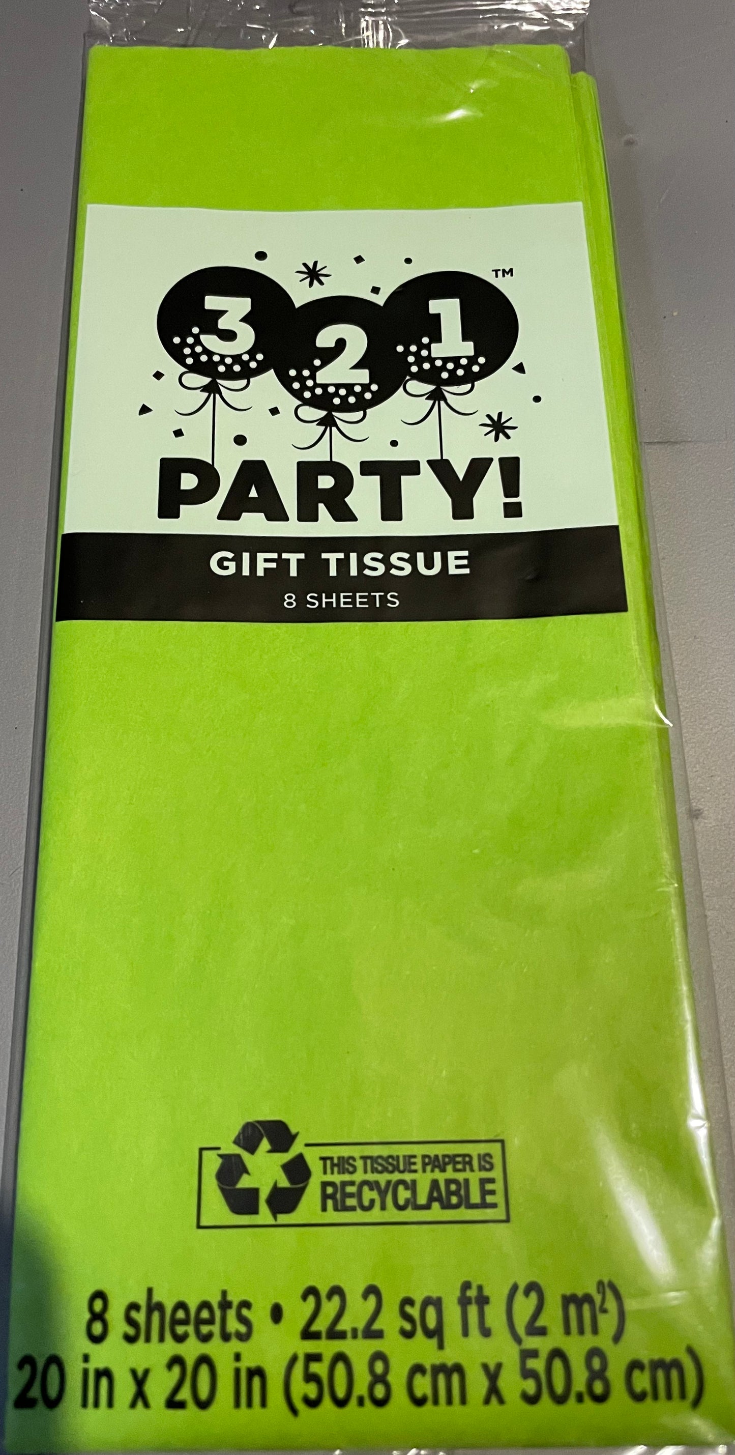 321 Party Gift Tissue Paper