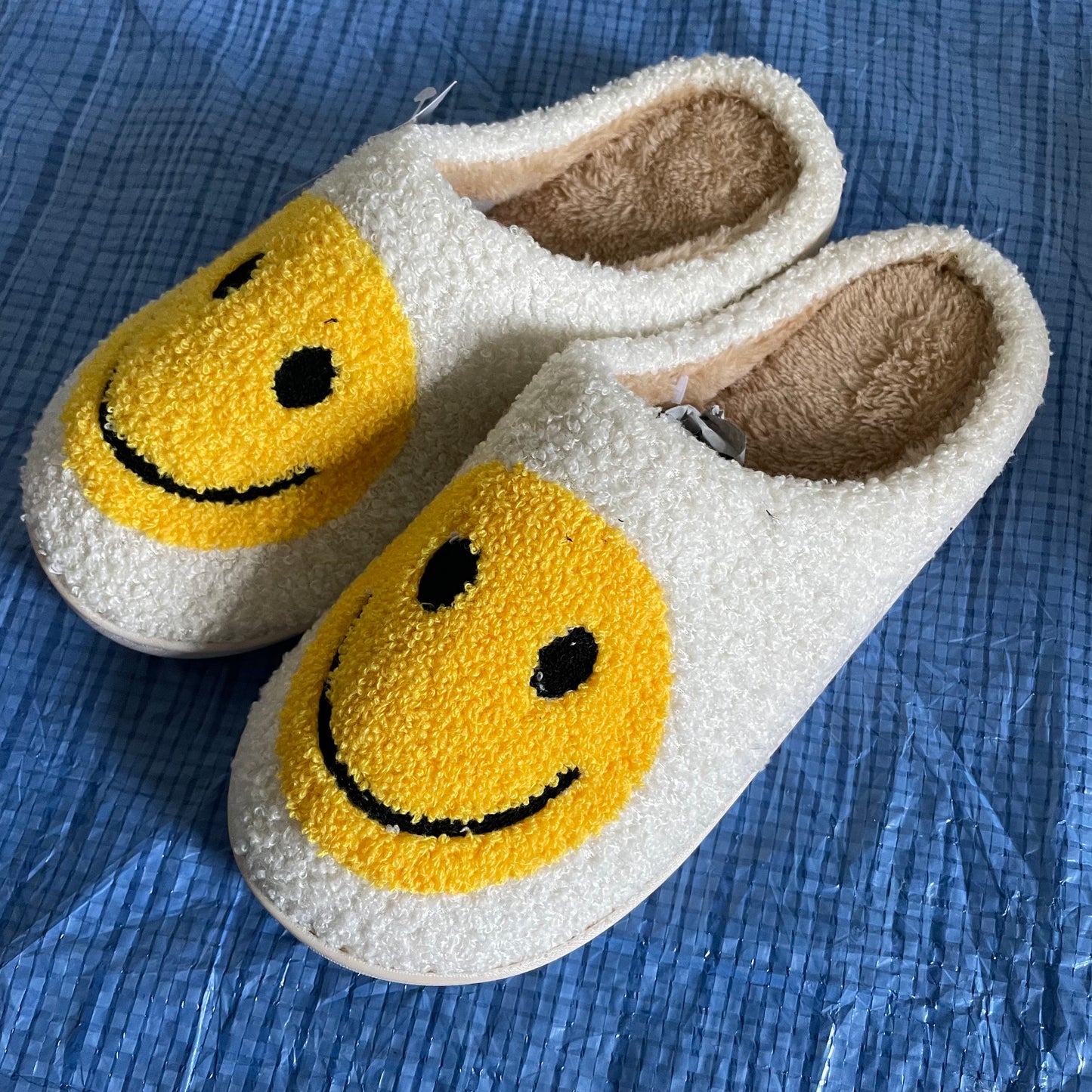 Womens, Smiley Face Slipper Shoe