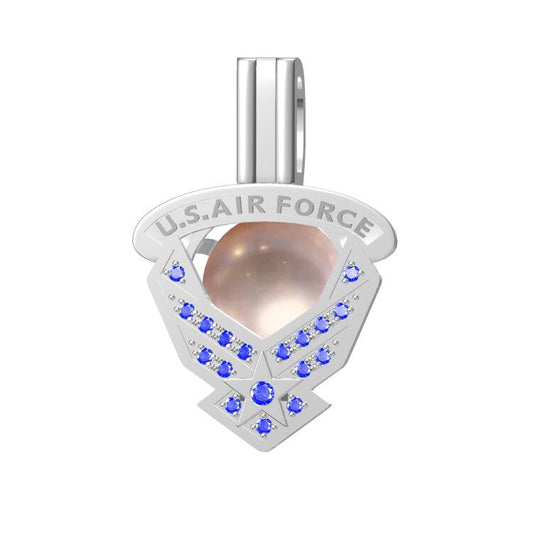 US Air Force Single-Pearl Cage Pendant (Sterling Silver)