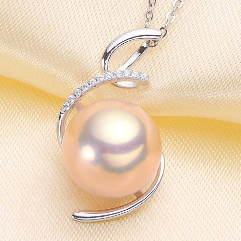 Twisted Pearl Single-Pearl Pendant Mounting (Sterling silver)