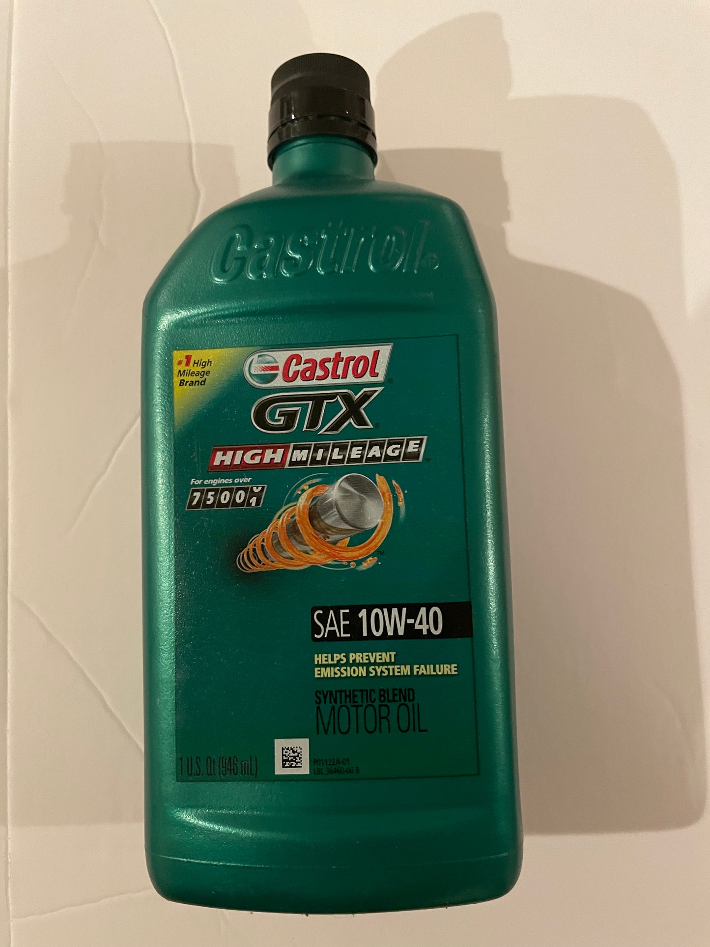 Automotive, Castrol GTX High Mileage Synthetic Blend Motor Oil