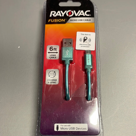 Rayovac Fusion Micro USB Cable, 6ft